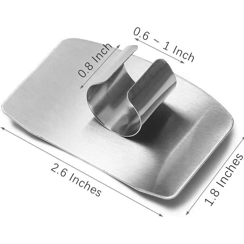 Food Grade Stainless Steel Finger Guard - Kitchen Slicing Safety Protector for Vegetable Cutting, Anti-Cut Glove Alternative