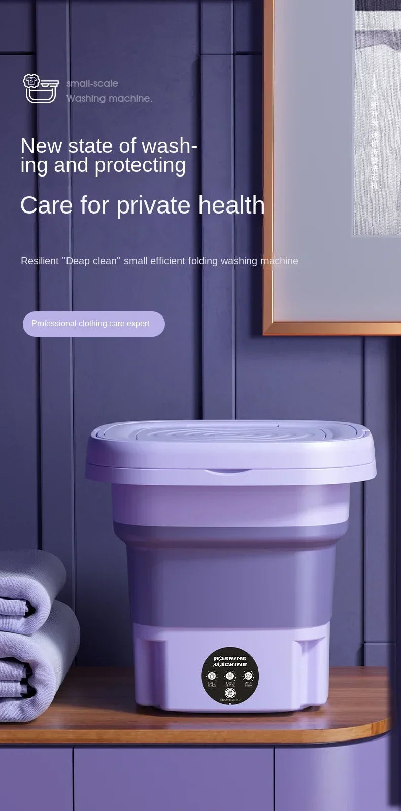Portable Small Foldable Washing Machine with Spin Dryer For Socks Underwear Panties Washer Household Mini Washing Machine