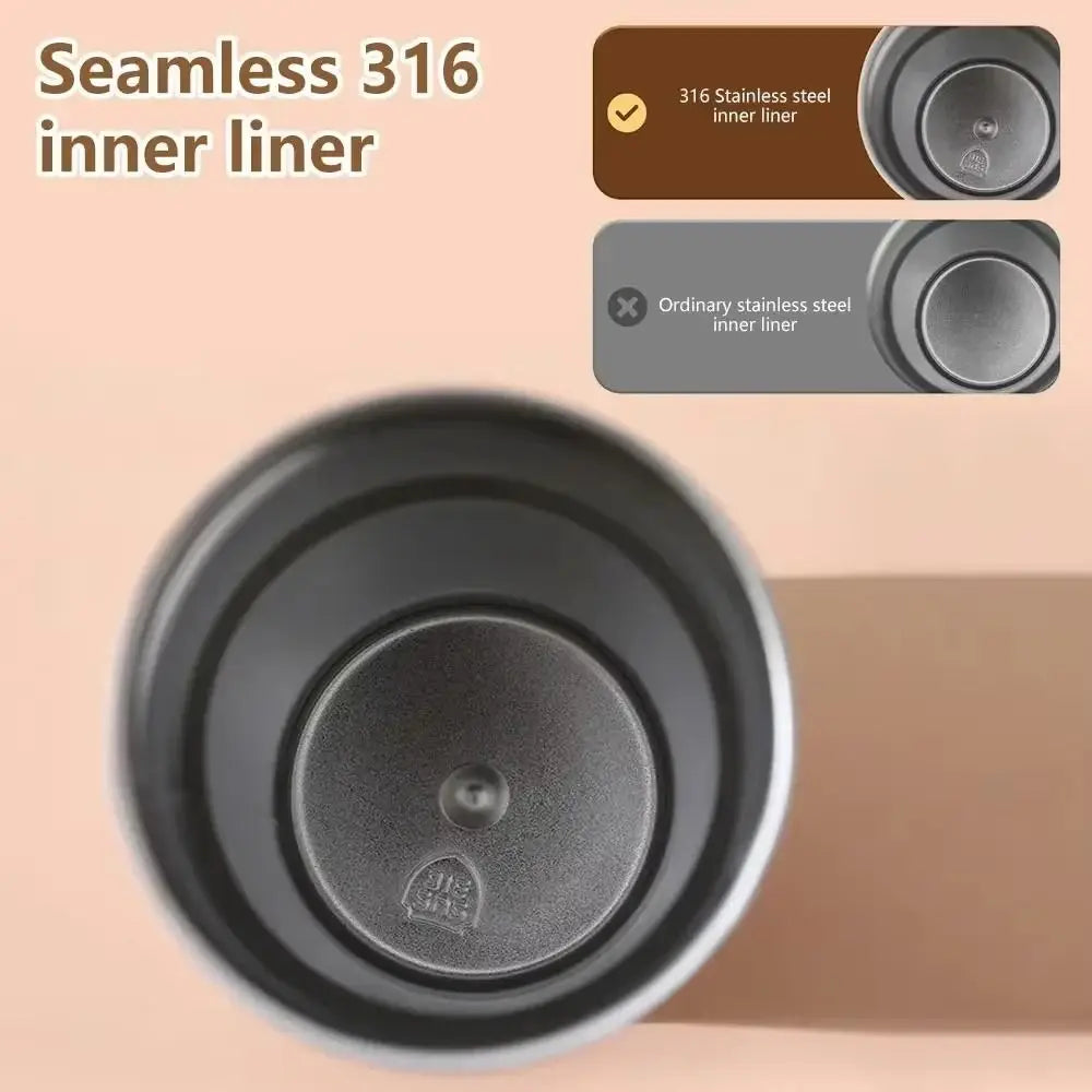 Gift 450ML Thermal Water Bottle Portable Large Capacity Coffee Thermos Cup Digital Intelligent Drinking Bottle Kitchen Supplies