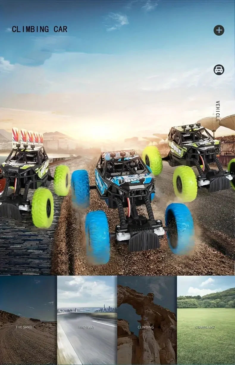 High-Speed Remote Control Off-Road Crawler with Flashing Lights