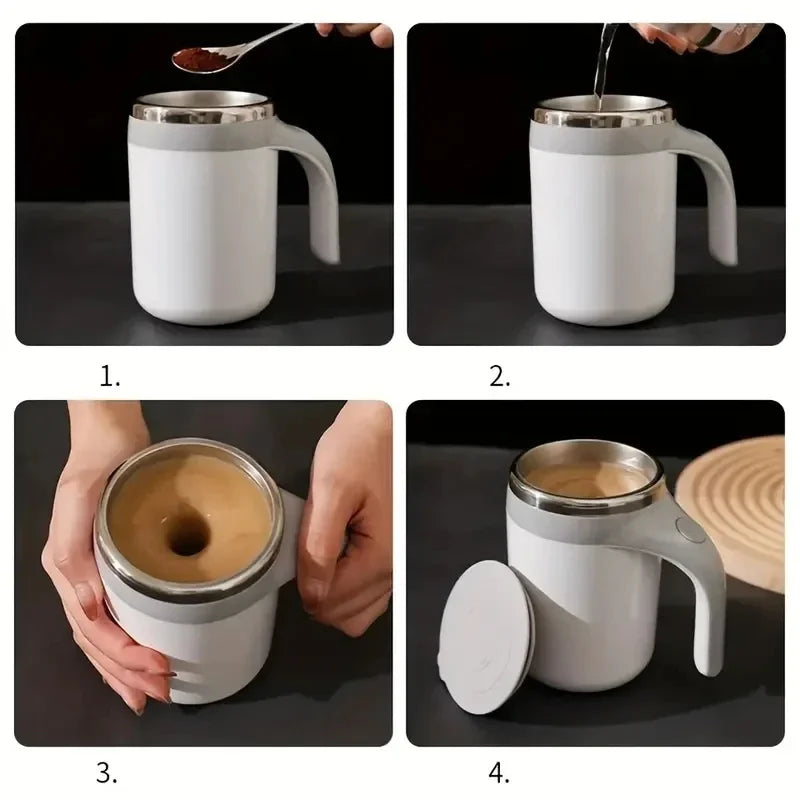 1pcs  Professional stainless steel magnetic stirring cup-efficient mixing solution for kitchen use