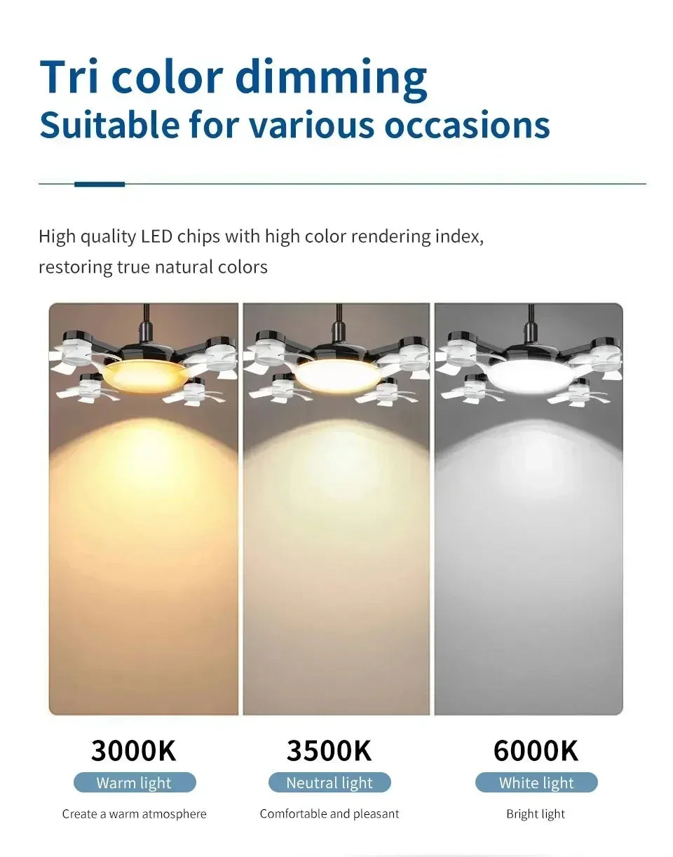 Drone E27 Ceiling Lamp With Remote Control Electric Fan Light Home Decor Bedroom Children's Study Dining Living Room Fan Lights