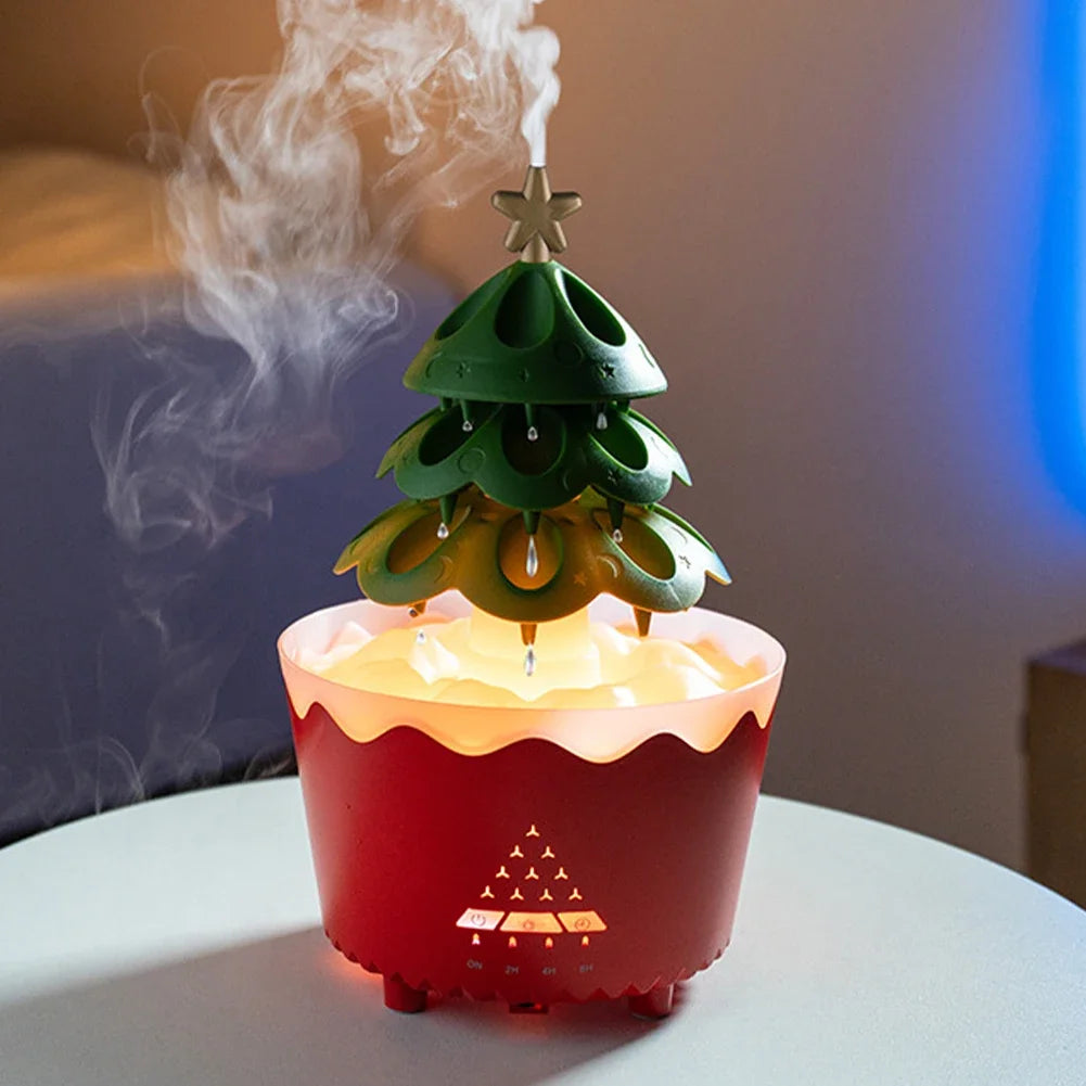 Rotate Umbrella Water Drop Air Humidifier with Colorful Light Raindrop Aroma Essential Oil Diffuser Aromatherapy Humidifiers