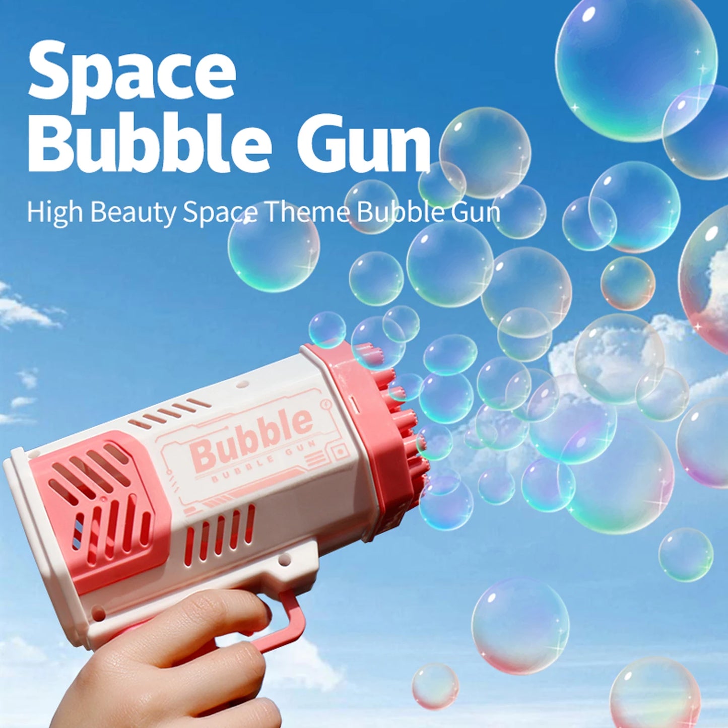 76 Hole Bubble Machine Fully Automatic Bubble Blowing Light Outdoor Bubble Machine without Battery without Bubble Water