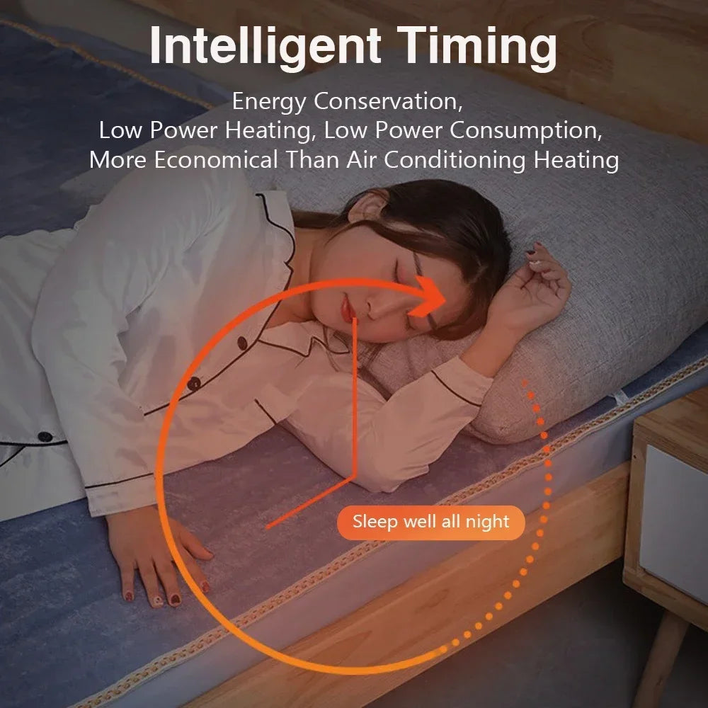 Intelligent Switch Electric Blanket 220V Thicker Heater Blanket Mattress Thermostat Electric Heating Blanket Body Warmer FluffyI