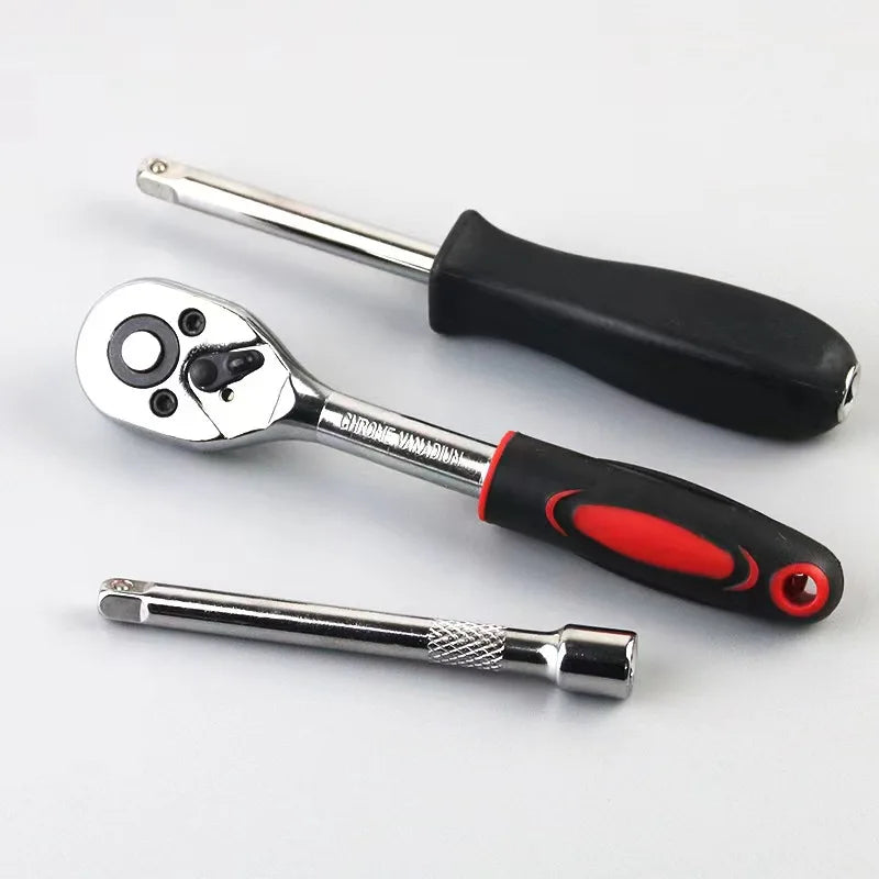 46 Pcs Hand Screwdriver Socket Set Tool Kit With Carbon Steel Bits Customizable Mechanic Tools Set Box