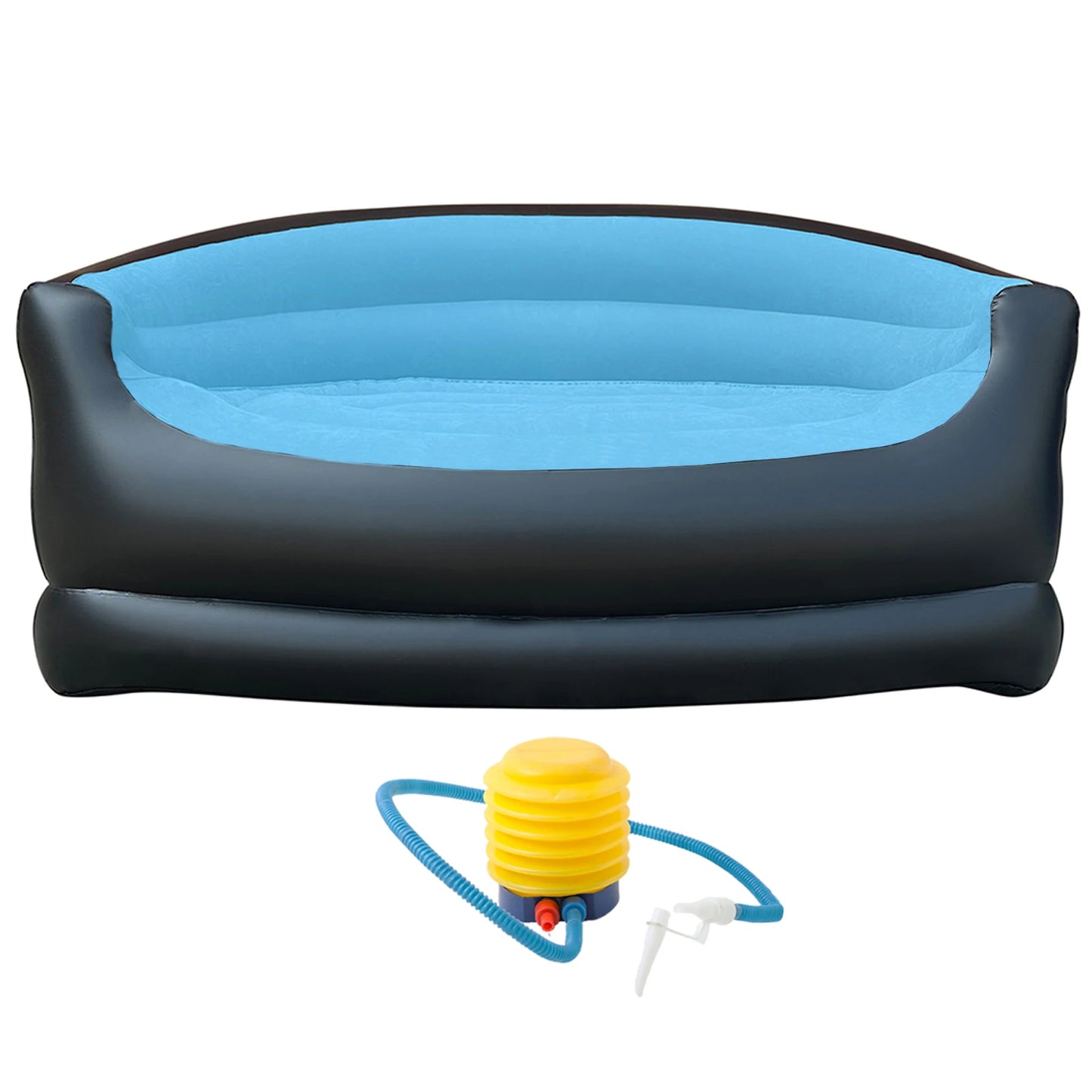 Twin Size Outdoor Inflatable Sofa with Air Pump Blow Up Couch Inflatable Lounging Sofa for Indoor Outdoor Home Living Room