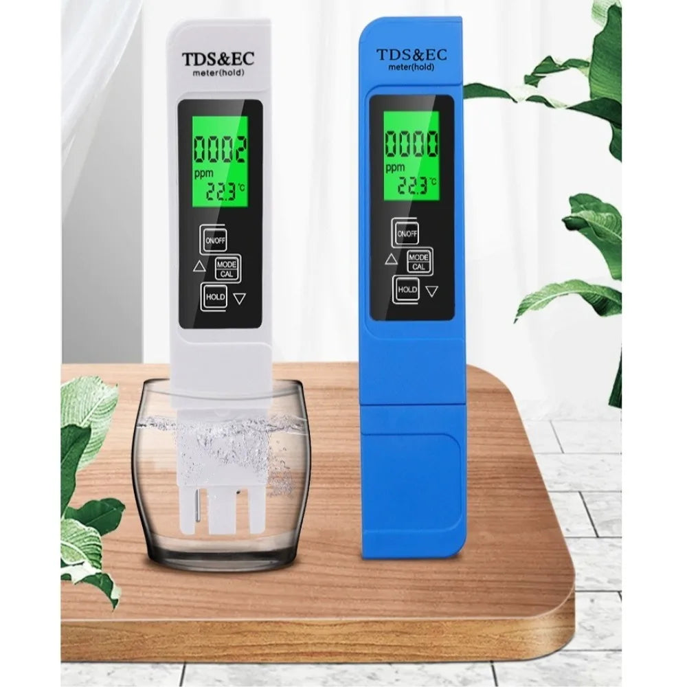 Portable 3-in-1 TDS Meter Digital Display LCD Display Water Tester Handheld Water Quality Tester Water Hydroponics