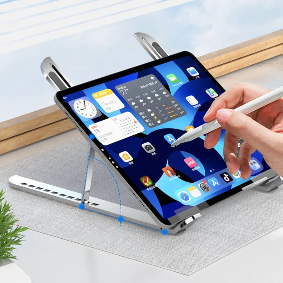 NEW Aluminum alloy laptop stand, folding and lifting vertical base, height increasing computer cooling, tablet stand