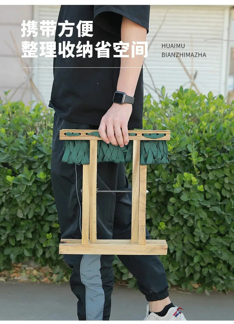 Folding Wood Step Stool Small Shoe Outdoor Space Saving Foot Stool Modern Camping Fishing Ergonomic Tabouret Patio Furniture