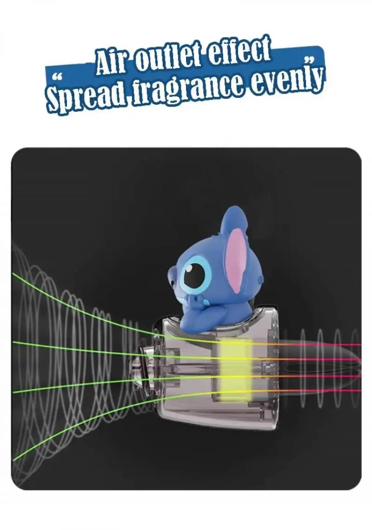 Stitch Car Air Freshener Cute Airplane Vent Clip Perfume Decor Lilo and Stitch Anime Car Accessories Gift for Kids