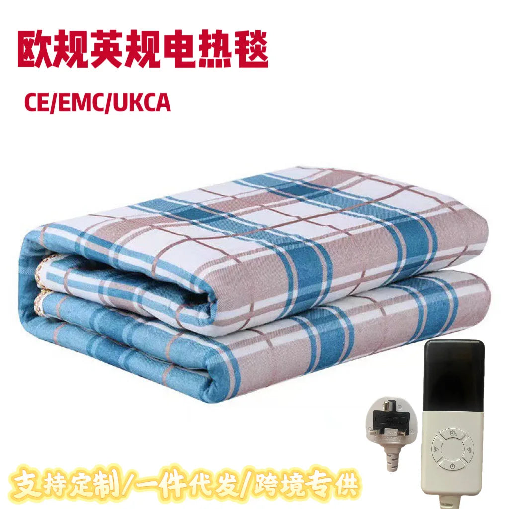 220V Electric Blanket Intelligent Switch Thicken Security Heating Pad Thermostat Blankets Body Warm Electric Flannel Mattress65W