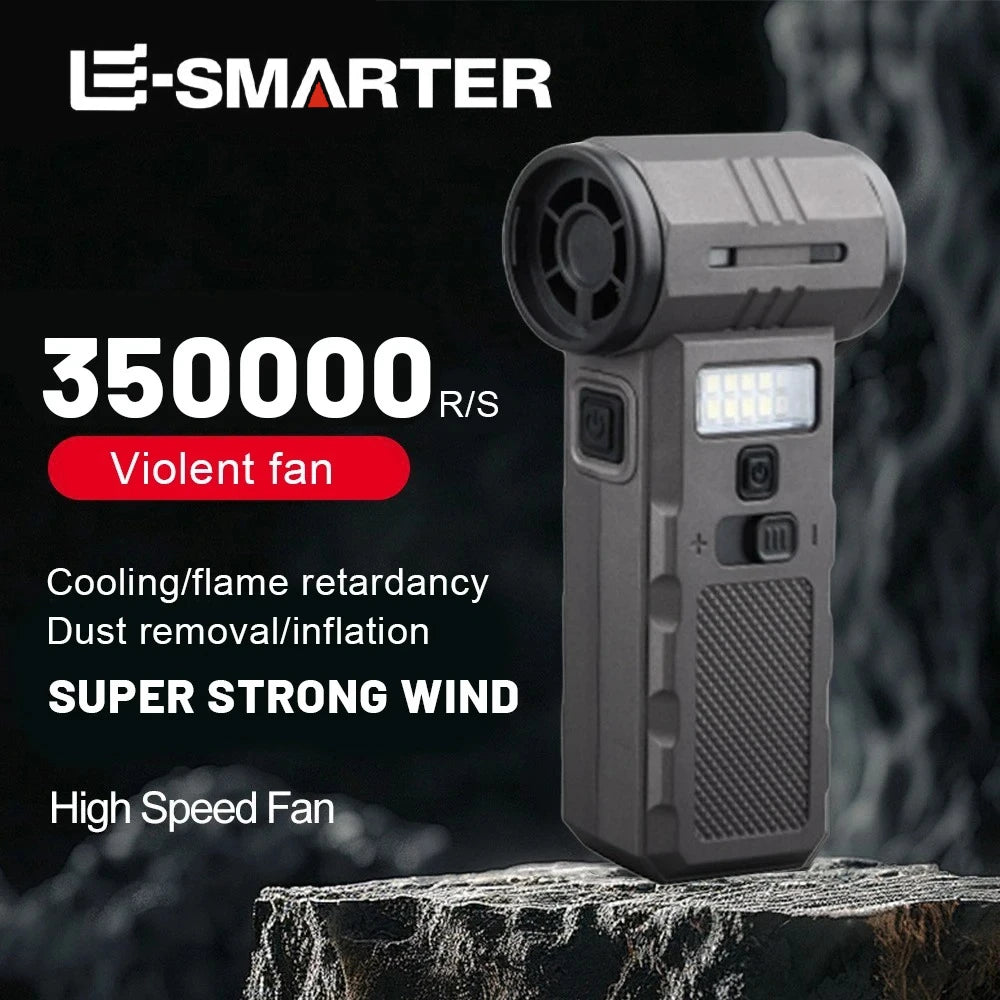 Mini Turbo Jet Fan 350000 RPM Powerful Violent Fan Strong Dust Blower Rechargeable 58m/s Turbo Fan Powerful Blower Air Duster