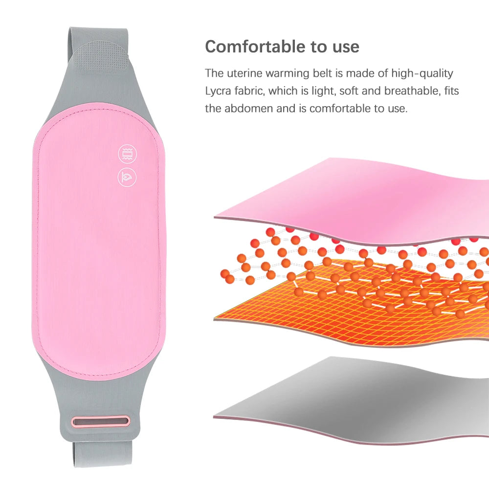 Smart Warm Palace Belt Electric Period Cramp Relief Massager Belt Menstrual Heating Pad Waist Stomach Abdominal Warm Products