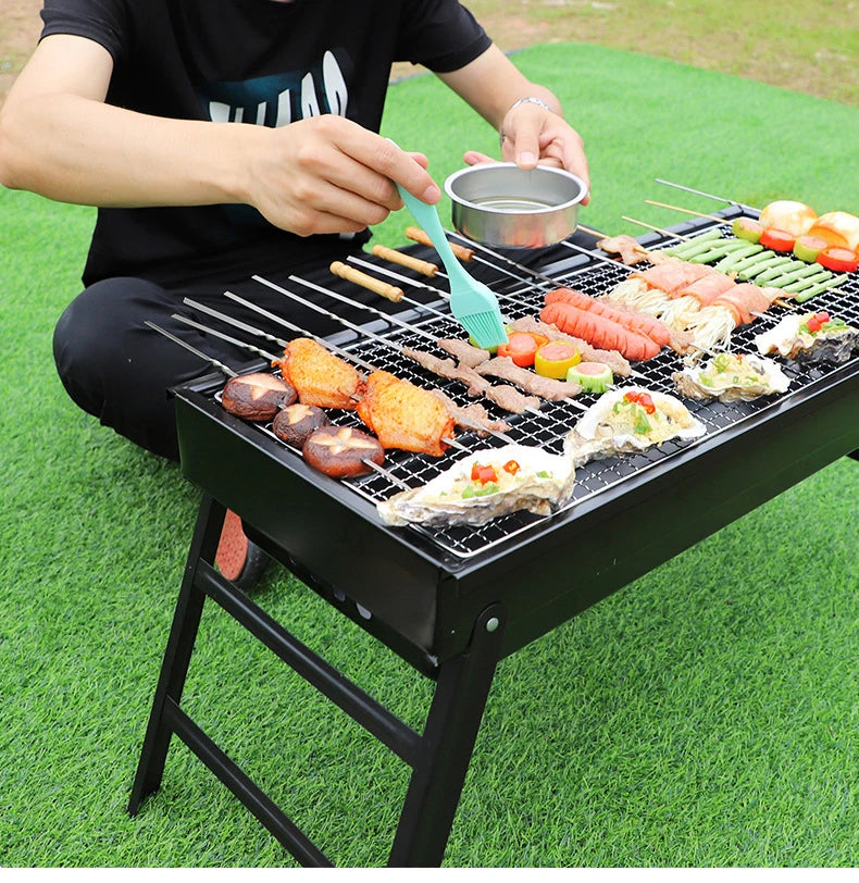 Outdoor Portable Carbon Barbecue Stove for Picnic Garden Party Cooking Terrace Camping Travel Folding Mini BBQ Grill