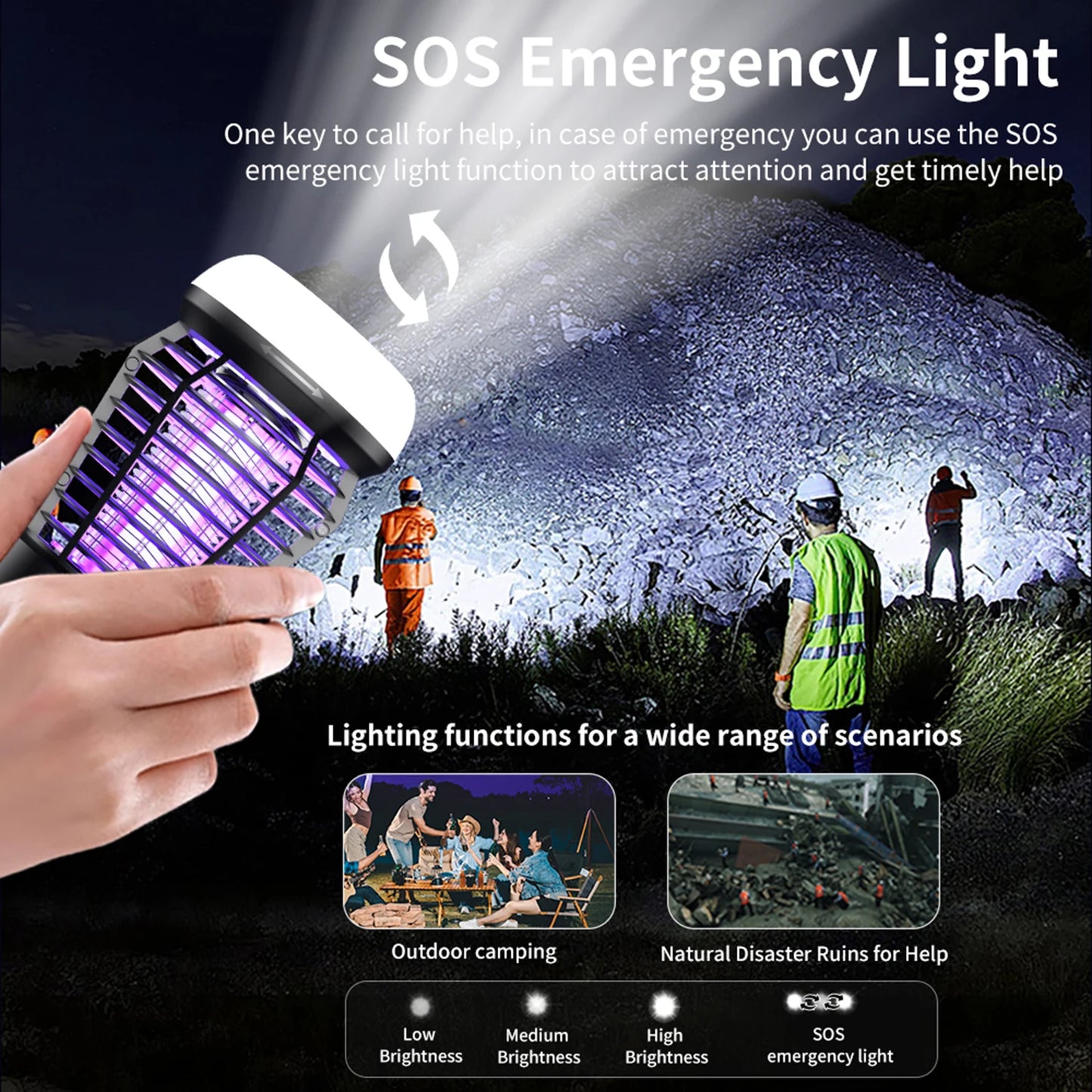 Electric Mosquito Lamp USB Charging Two-In-One Portable Mosquitoes Household portable outdoor electric shock mosquito killer