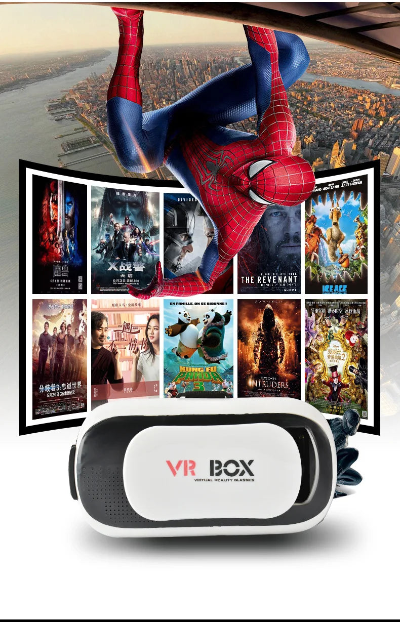 3D VR Glasses Headset Head-Mounted Adjustable VR For 4.7-6.1 Inches Android Smart Phones Virtual Reality Movie Game Helmet