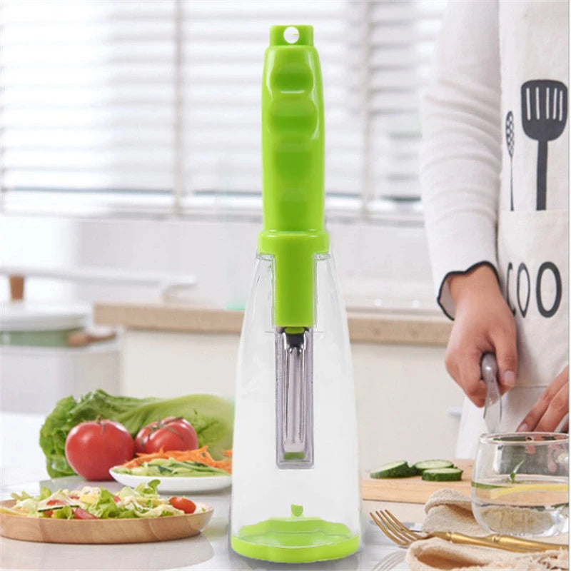 Multifunctional Storage Type Peeling Knife Peeling Knife With Storage Tube Peeler Peeling Apple Supplies Household Peeling Knife
