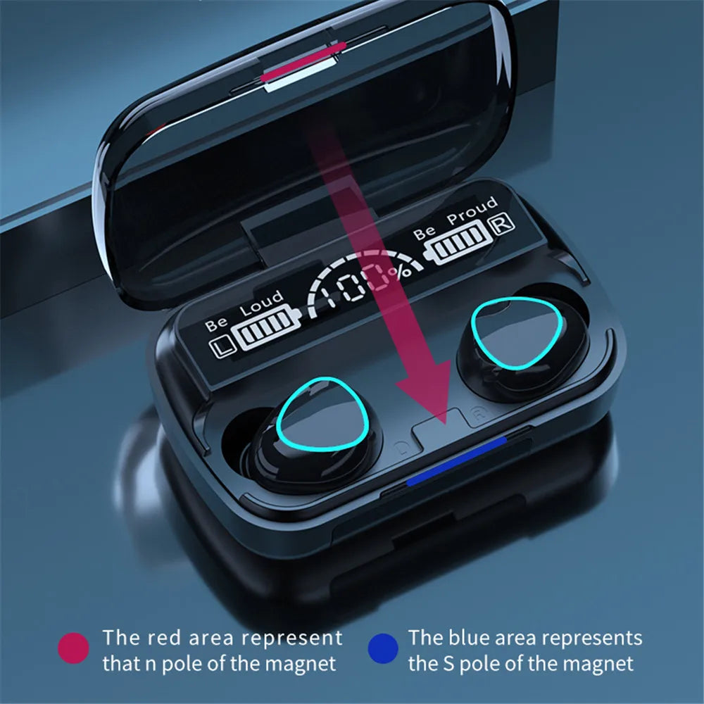 M10 Wireless Headphone Bluetooth Earphones Waterproof Earpieces Sport Earbuds For Smartphone Laptop Notebook TWS Music Headset