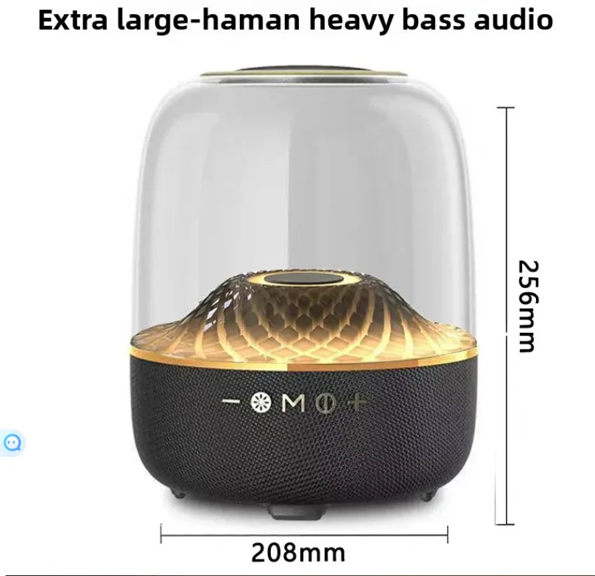 Qisheng Wireless Bluetooth Smart Speaker LED Multi Light Subwoofer TF Card USB Flash Drive FM Radio Home Desktop Decoration