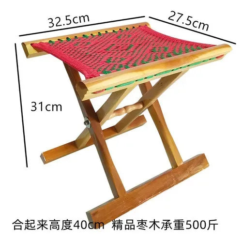 Folding Wood Step Stool Small Shoe Outdoor Space Saving Foot Stool Modern Camping Fishing Ergonomic Tabouret Patio Furniture