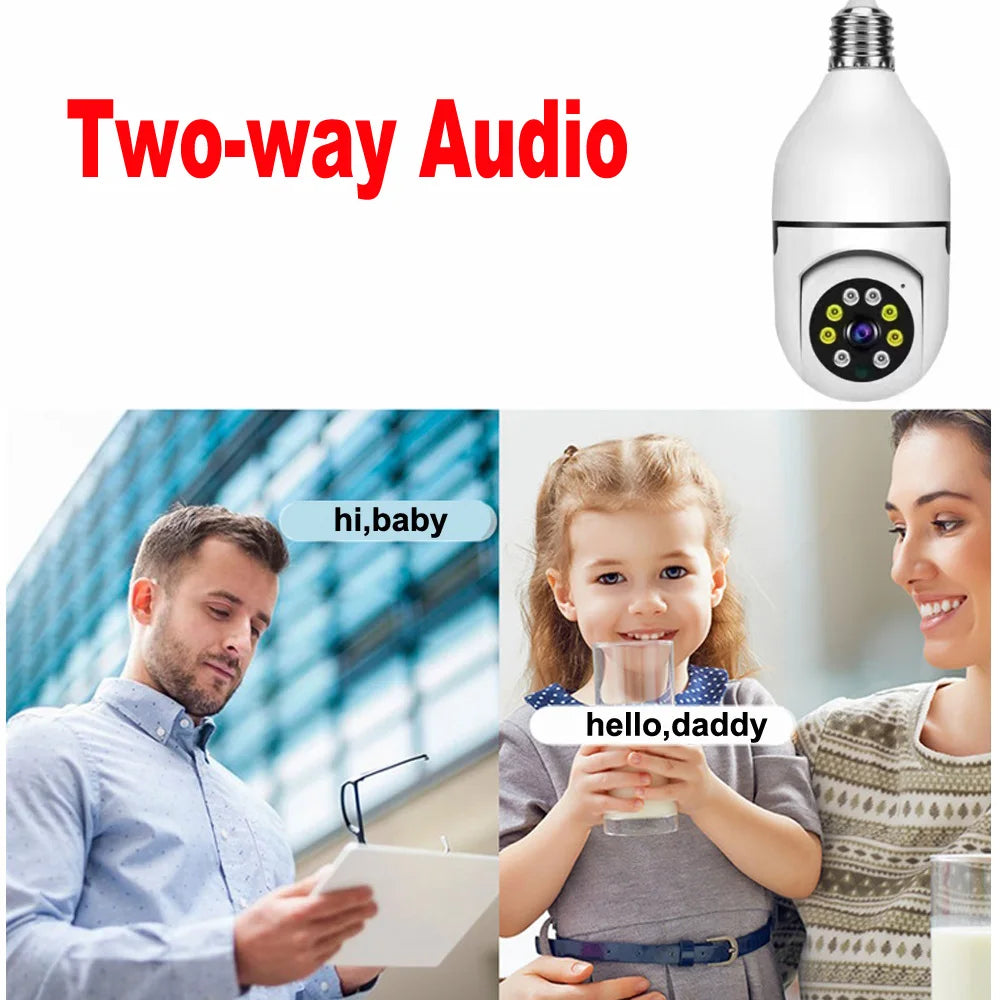 Intelligenc A6 Bulb Camera High-Definition Night Vision Security Monitoring 360 Degree Panoramic Indoor Wireless Wifi Camera E27