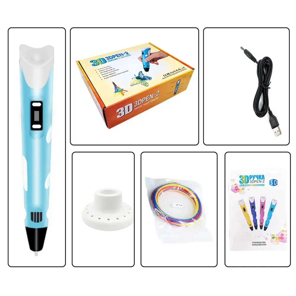 Favors DIY Gifts Christmas Birthdy Gift Drawing Supplies 3D Printing Pen 3D Pens Arts Printer PLA Filament