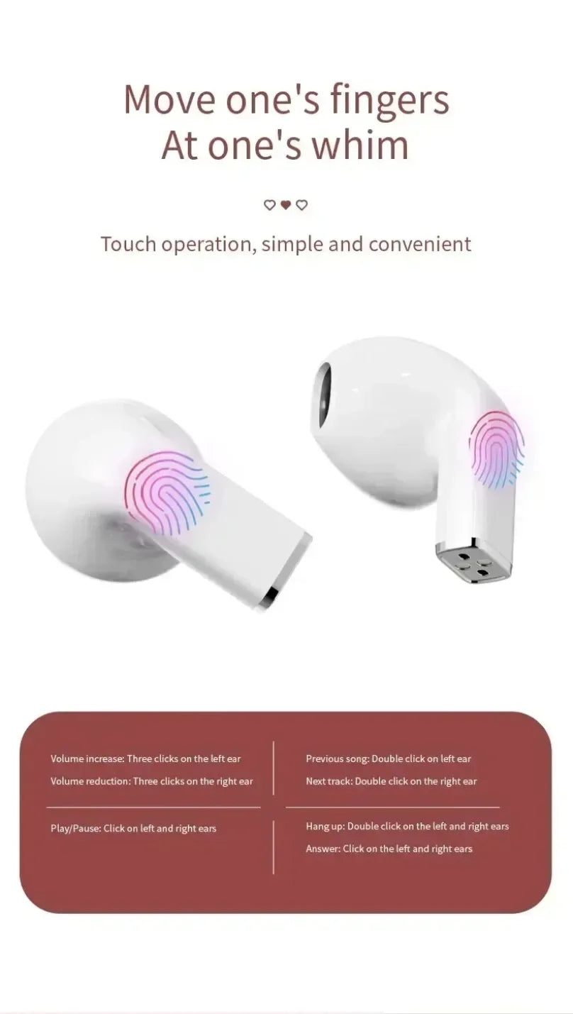 2025 Rotatable Love Heart Shaped Charging Case Low Latency Headphones NEW K520 Wireless Stereo Earbuds EarphoneFor Phone Tablet