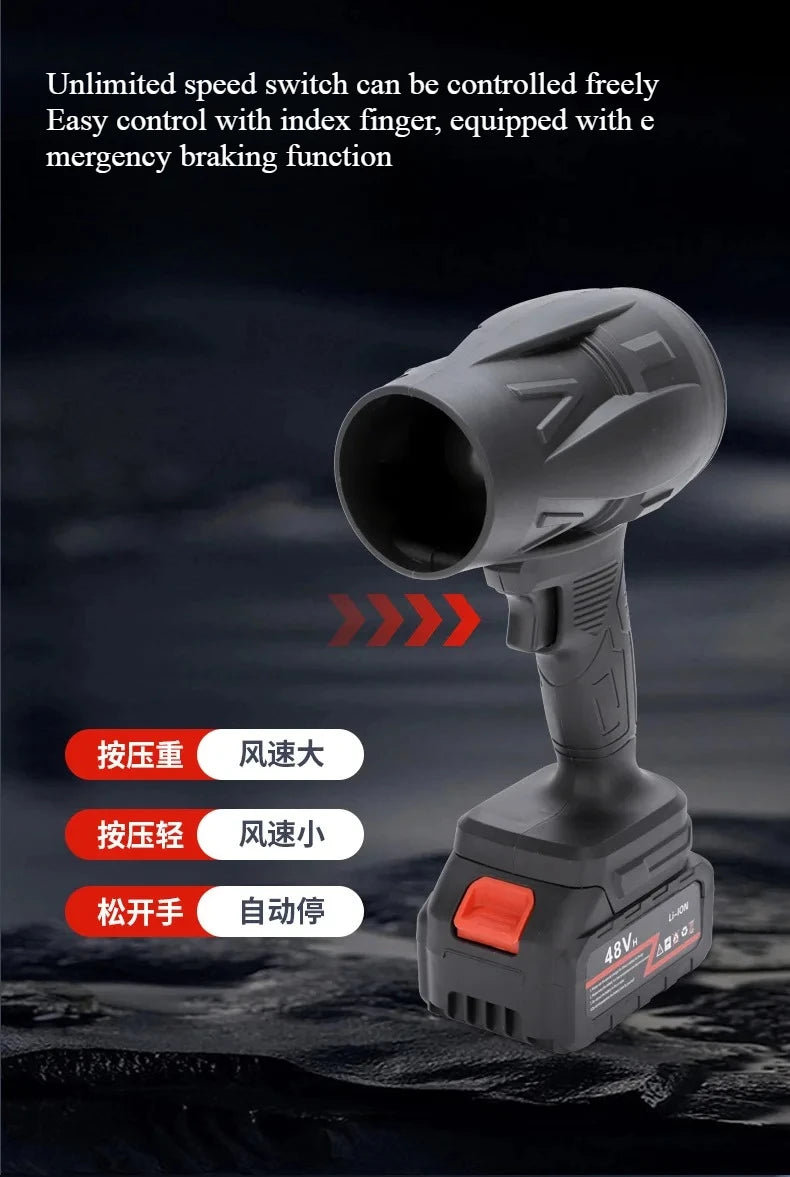 Industrial lithium battery new violent dust removal blower blowing leaves blowing water high power hair dryer dust machine