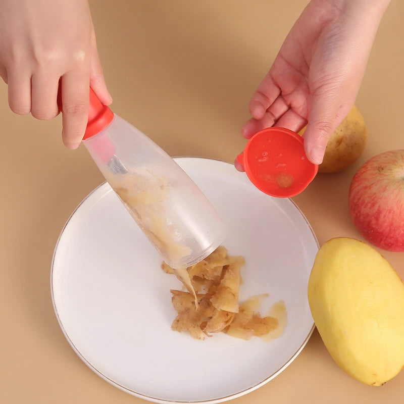 Multifunctional Storage Type Peeling Knife Peeling Knife With Storage Tube Peeler Peeling Apple Supplies Household Peeling Knife