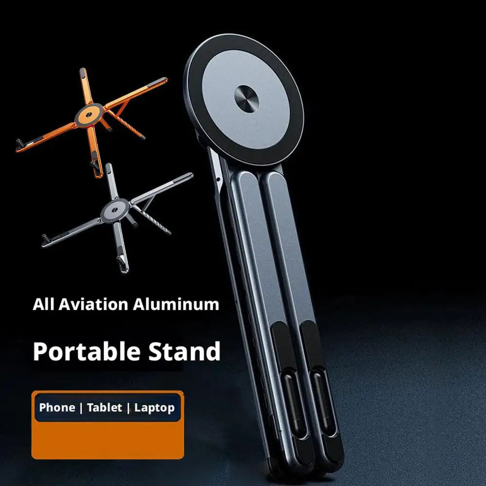 Phone Tablet Magnetic Stand Aluminum Alloy Stand Foldable Tripod Travel Portable Multi-functional Desk Holder For Laptop R7D8