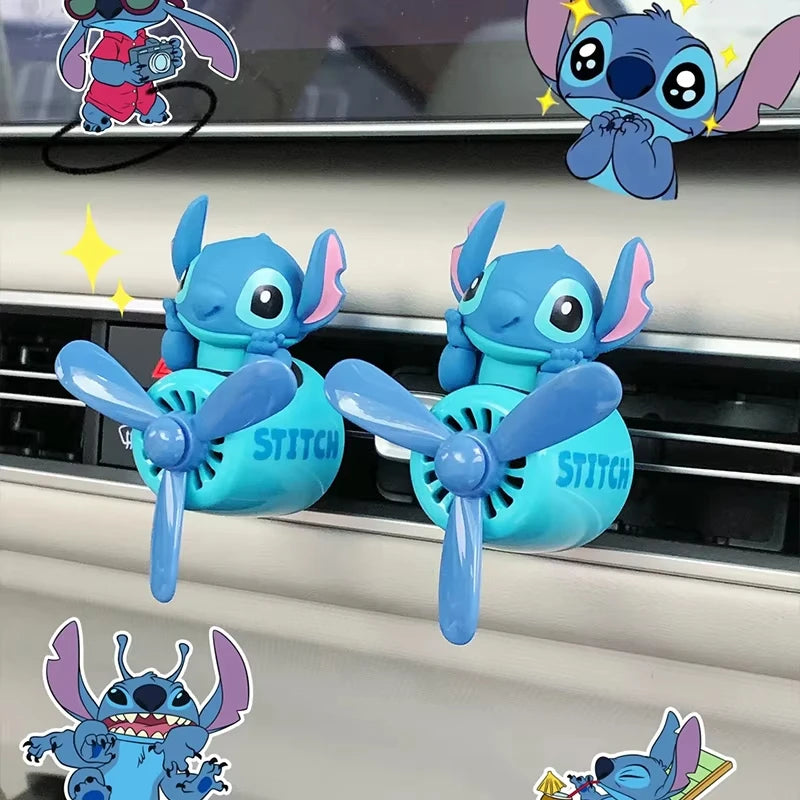Stitch Car Air Freshener Cute Airplane Vent Clip Perfume Decor Lilo and Stitch Anime Car Accessories Gift for Kids