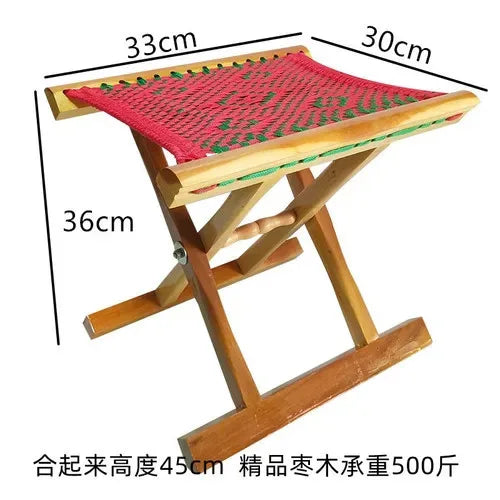 Folding Wood Step Stool Small Shoe Outdoor Space Saving Foot Stool Modern Camping Fishing Ergonomic Tabouret Patio Furniture