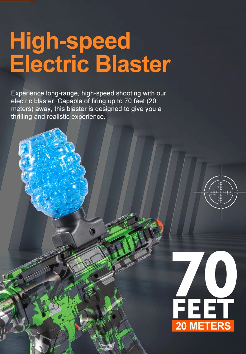 M416 Electric Ball Blaster Toy Gun - High-Speed, Metallic Finish, Rechargeable - Halloween Thanksgiving Gift