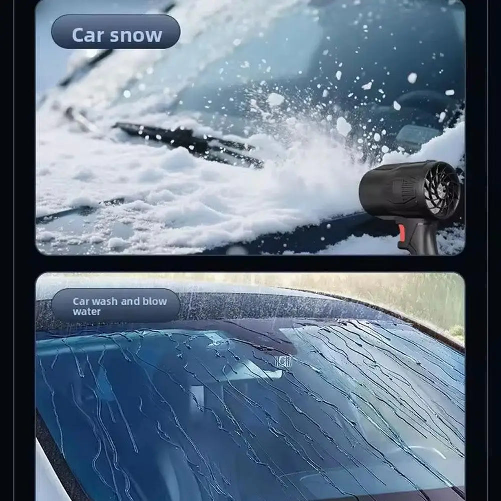 Car Electric Snow Blower Powerful Snow Removal Handheld Fan Accessories Air Turbofan Dust Blower Cleaning Car Blower W6H1