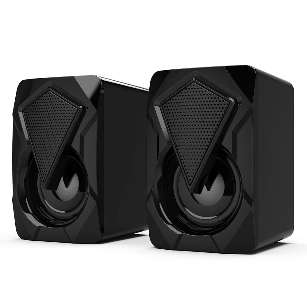 X2 USB Powered Computer Speakers 3Wx2 Multimedia Bass Speakers with RGB Light