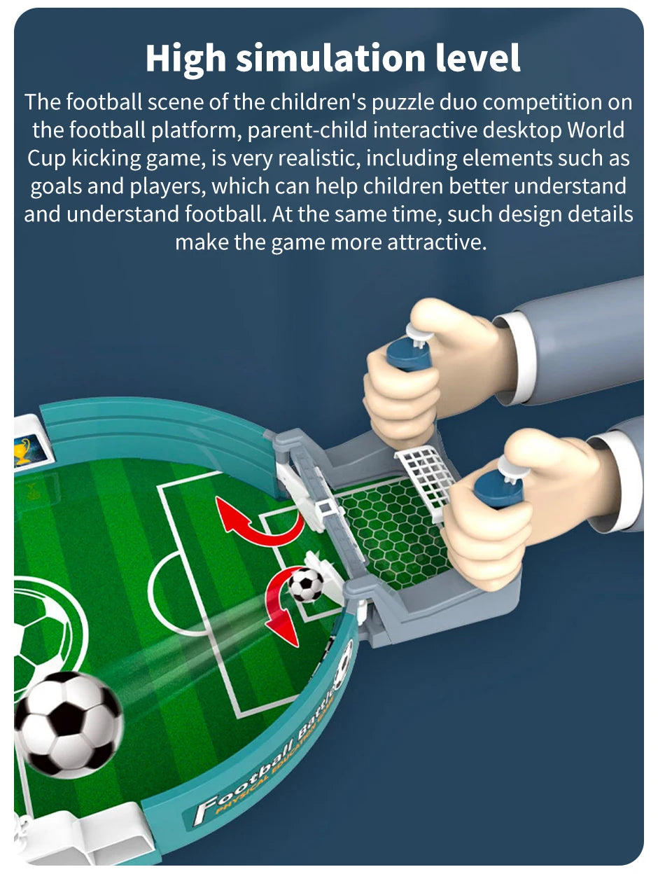 Children's Table Football Games Two-Player Footballs Soccer Board Game Ejection Parent-Child Funny Interactive Educational Toy