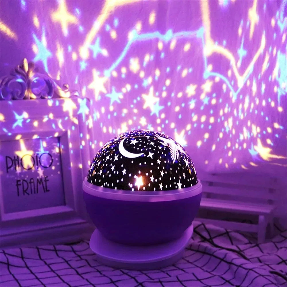 Starry Sky Projector Night Light LED Lamp Decor Rotating Starry Nursery Moon Galaxy Projector table lamp for Kids Bedroom Decor