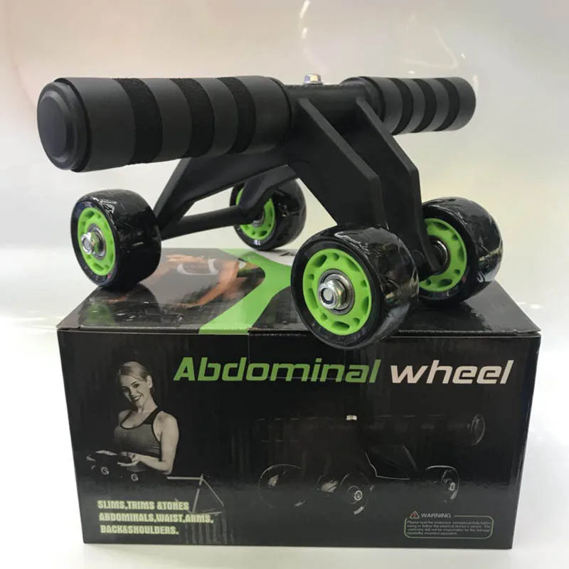 Customizable PVC Foldable Four-Abdominal Gym Fitness Equipment for Home Muscle Training Exercise for Ab Roller Wheel