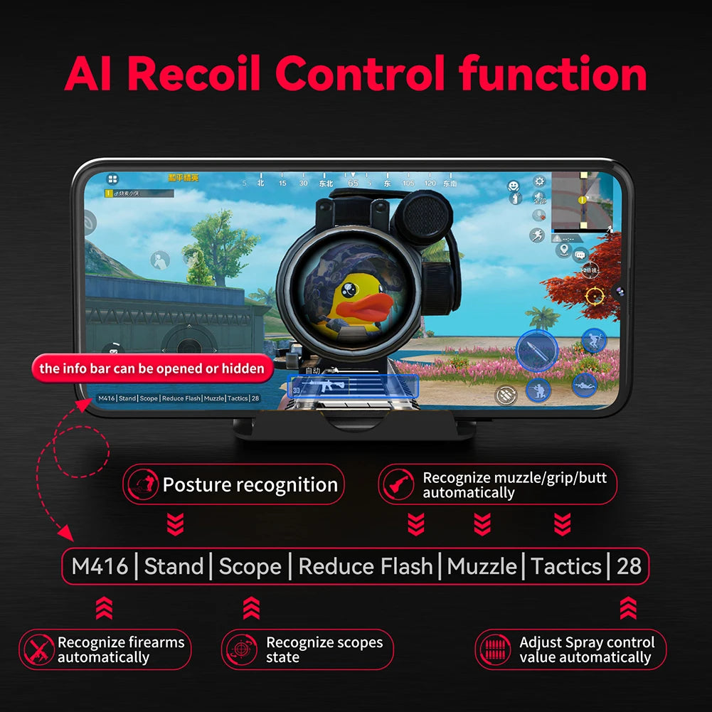 5 in 1 Keyboard Mouse Gaming Converter Bluetooth-Compatible 5.3 for PUBG Gaming Keyboard and Mouse Combo for Android System