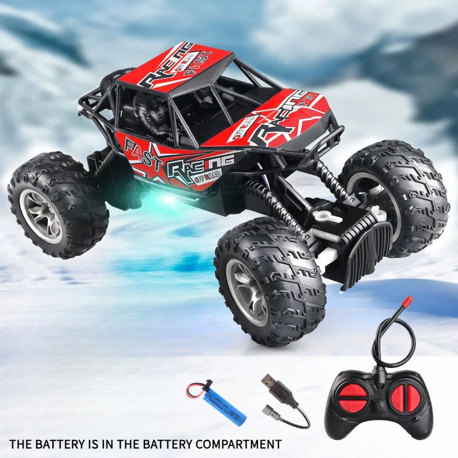 High-Speed Remote Control Off-Road Crawler with Flashing Lights