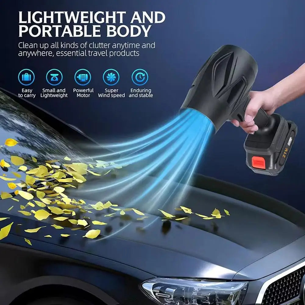 Car Electric Snow Blower Powerful Snow Removal Handheld Fan Accessories Air Turbofan Dust Blower Cleaning Car Blower W6H1