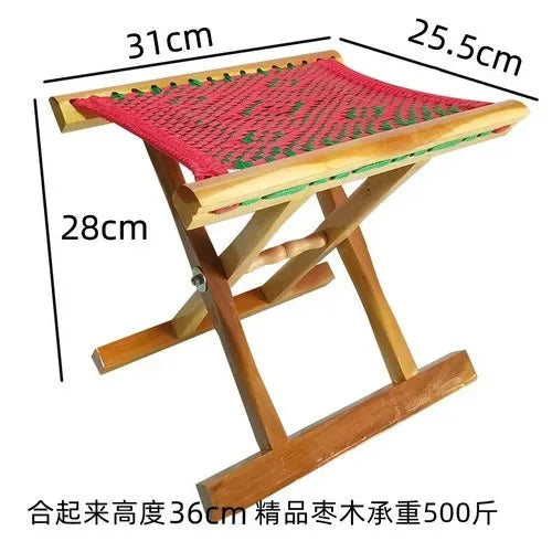 Folding Wood Step Stool Small Shoe Outdoor Space Saving Foot Stool Modern Camping Fishing Ergonomic Tabouret Patio Furniture