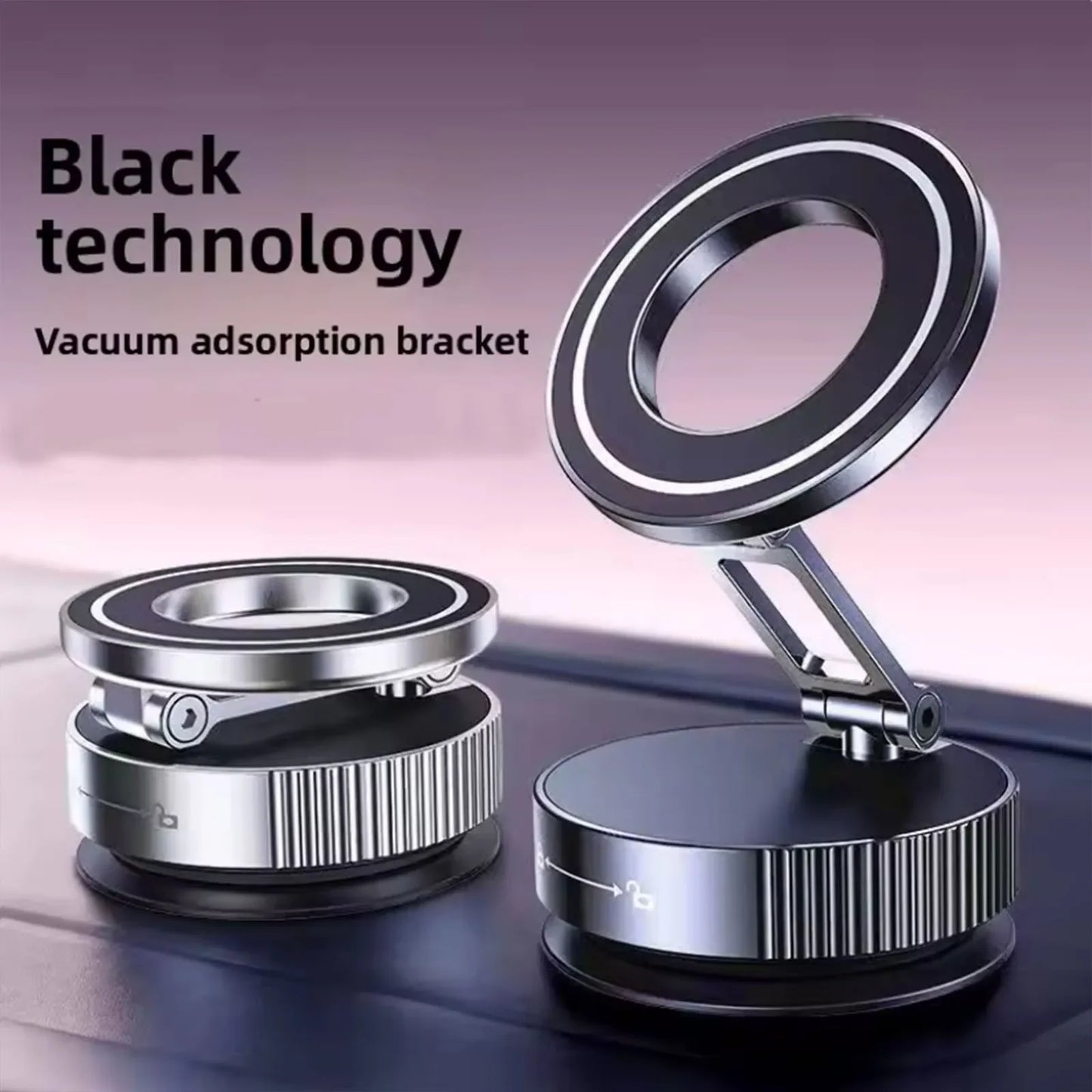 Super Strong Vacuum Suction Cup Magnetic Phone Holder 360° Rotatable Adjustable Foldable Car Phone Stand