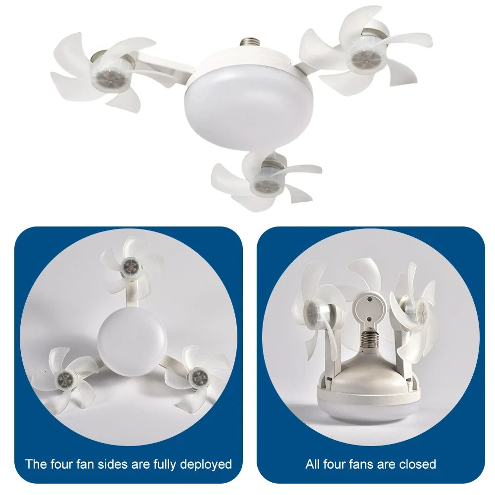 Drone E27 Ceiling Lamp With Remote Control Electric Fan Light Home Decor Bedroom Children's Study Dining Living Room Fan Lights