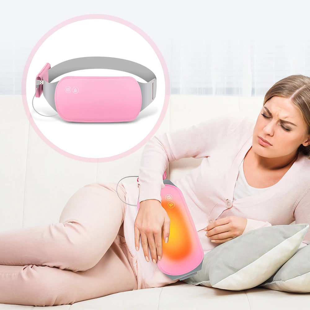 Smart Warm Palace Belt Electric Period Cramp Relief Massager Belt Menstrual Heating Pad Waist Stomach Abdominal Warm Products