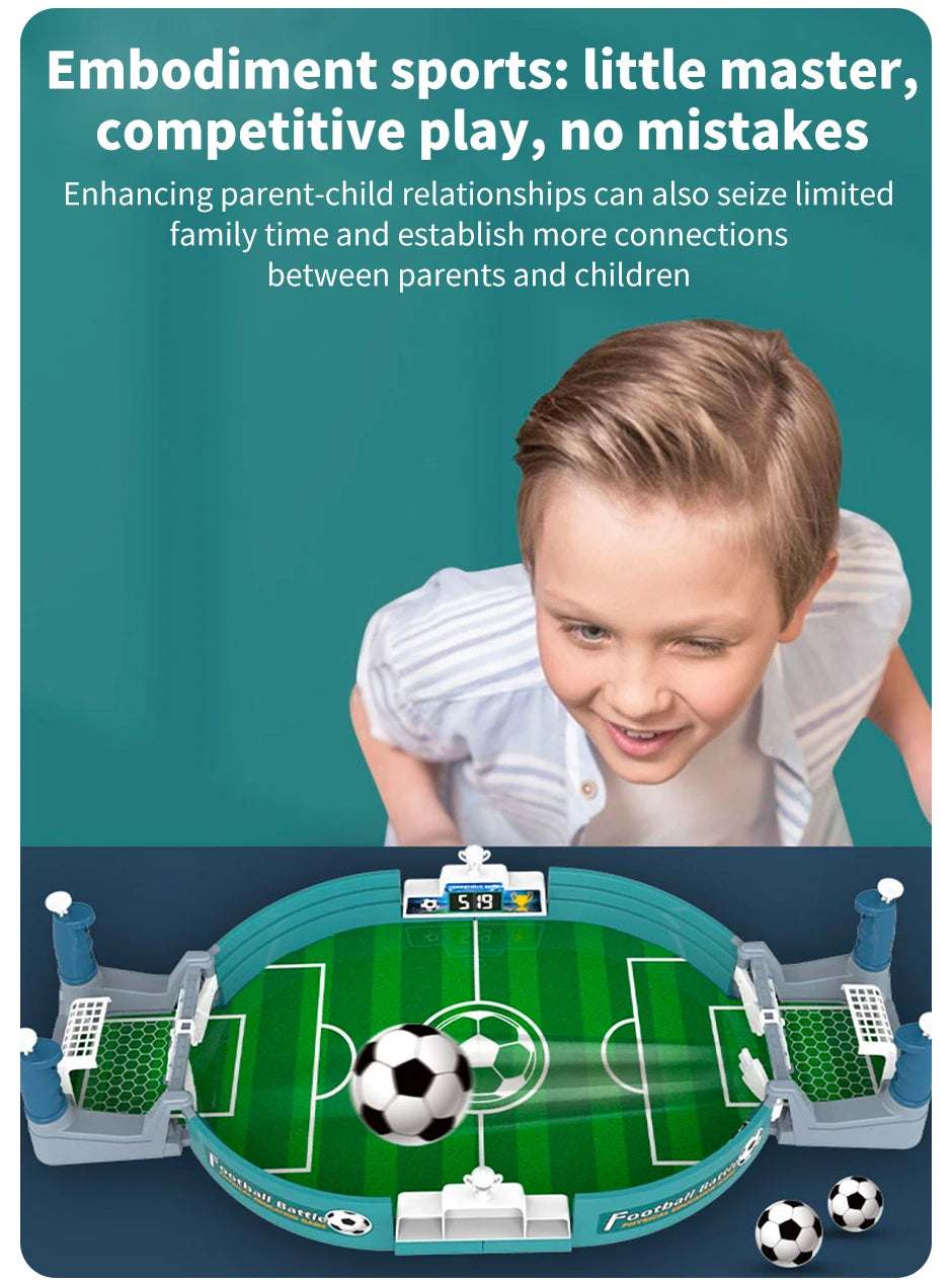 Children's Table Football Games Two-Player Footballs Soccer Board Game Ejection Parent-Child Funny Interactive Educational Toy