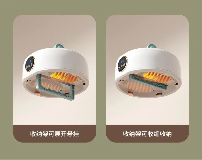 110V/220V Portable Clothes Dryer Foldable and Hook Style Design 1-8H Timing Function Multi Level Temperature secadora de ropa
