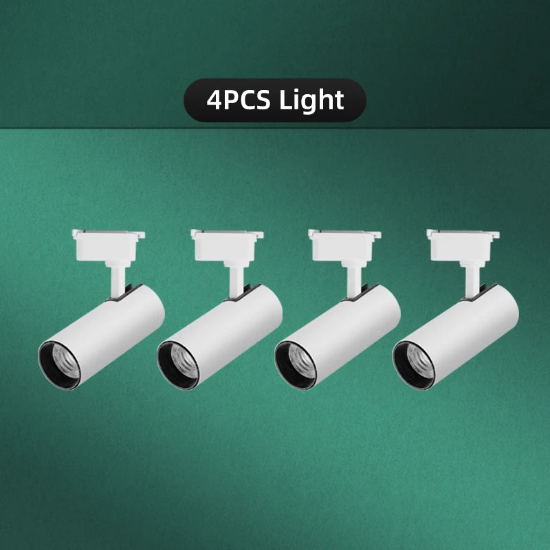 LED Track Light Set 30W Track Lamp 180-265V COB Spotlights Rail Lighting Fixture for Home Lighting Living Room Track Lighting