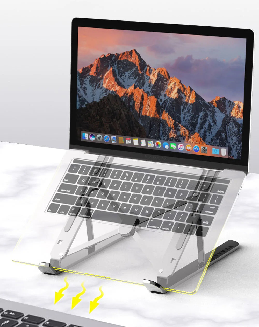 NEW Aluminum alloy laptop stand, folding and lifting vertical base, height increasing computer cooling, tablet stand